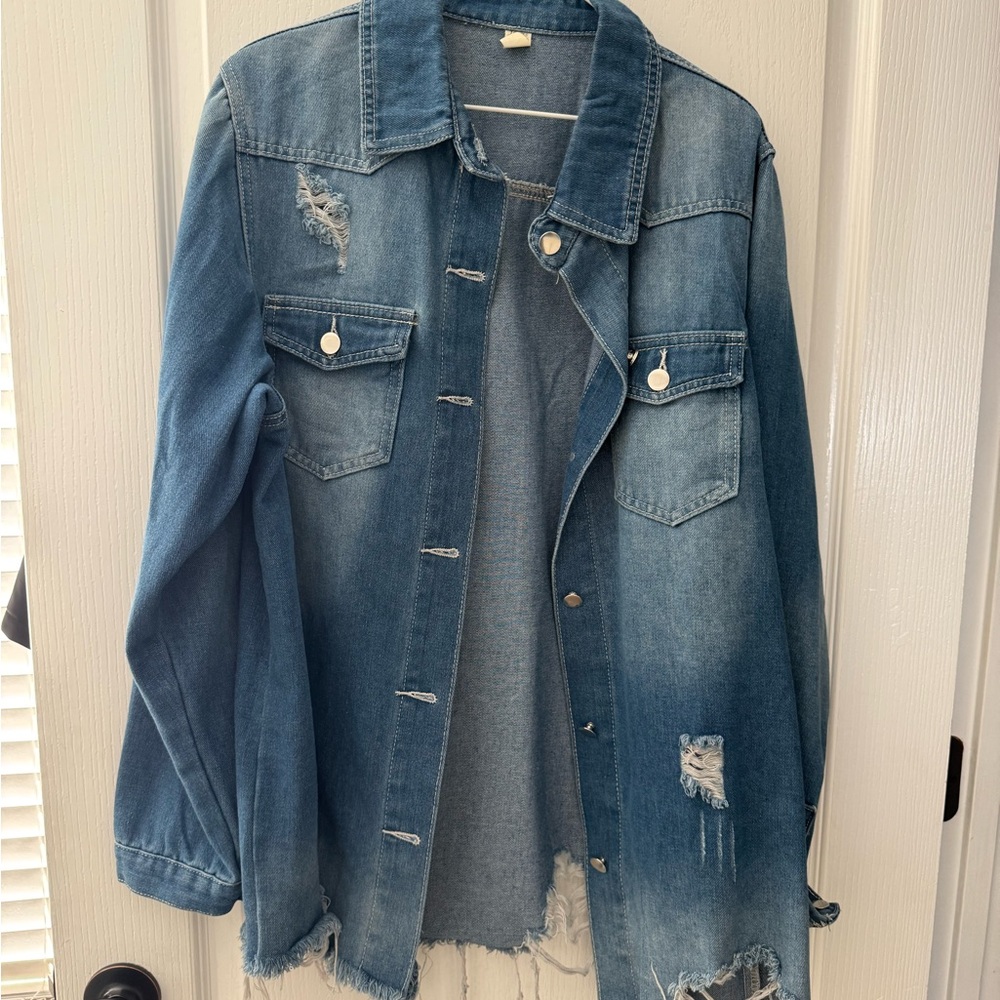 Distressed Blue Denim Jacket